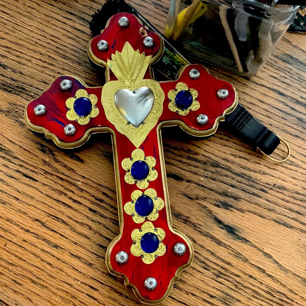 Hand carved Mexican cross
